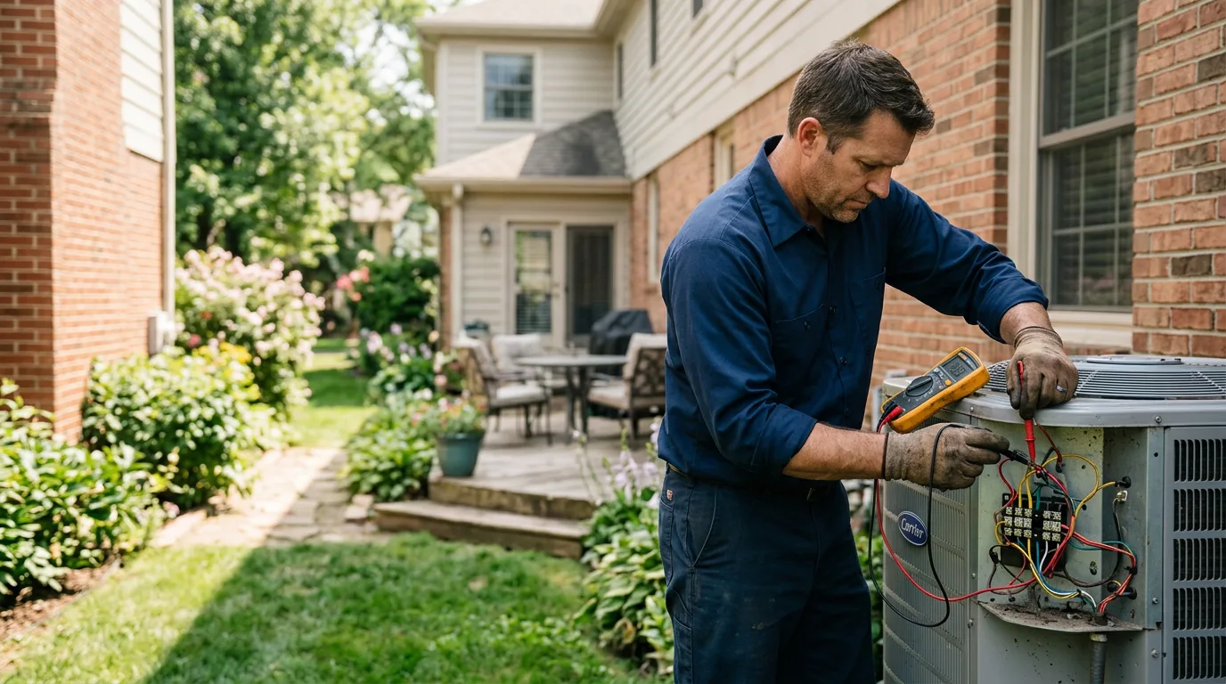 HVAC technician working near Collinsville, OK